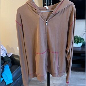 Fabletics XL, dark pink with pink piping. Super cute.